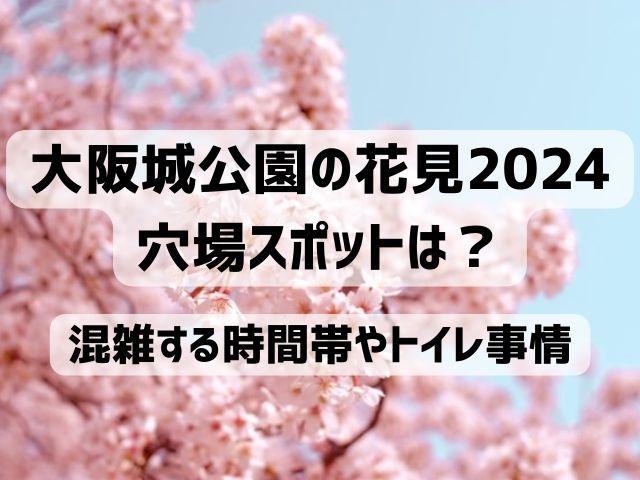 大阪城公園 花見 2024 穴場